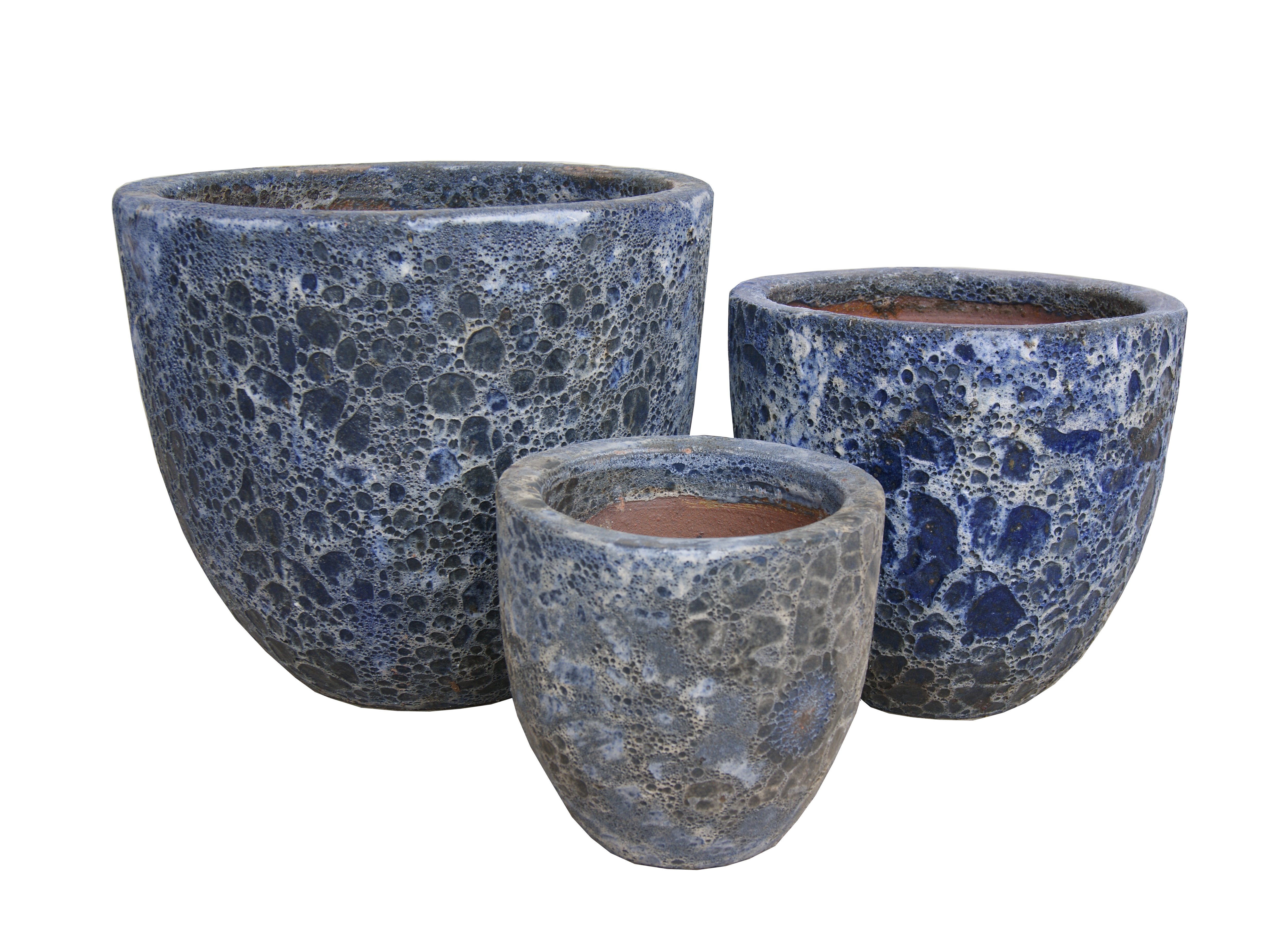Kübel-Set.,3tlg. RELIC BLUE D36/28/23 H32/25/20