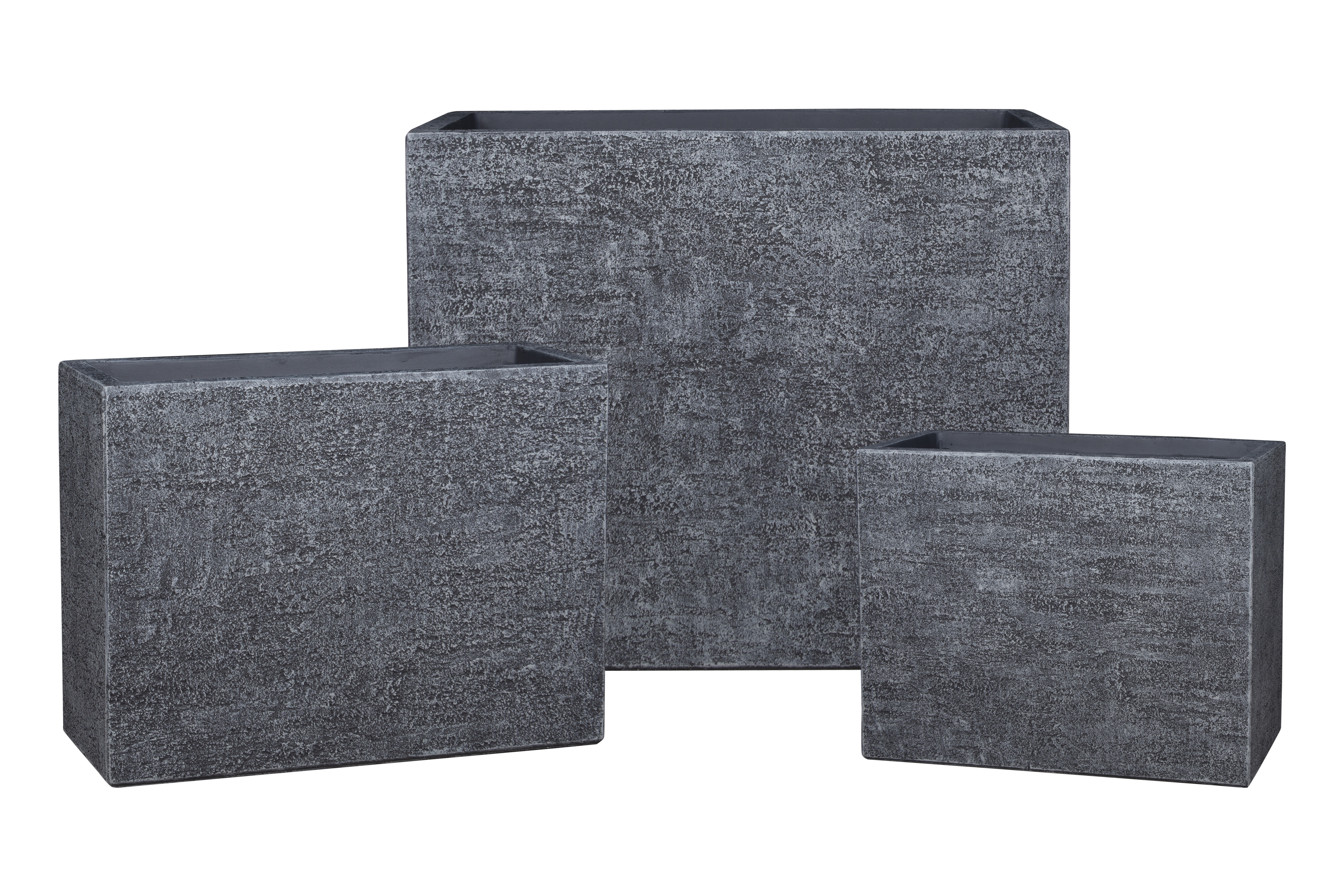 Hochkasten-Set,3tlg. RUSTIC BLACK BxTxH 70/60/50x40/30/20x58/48/38