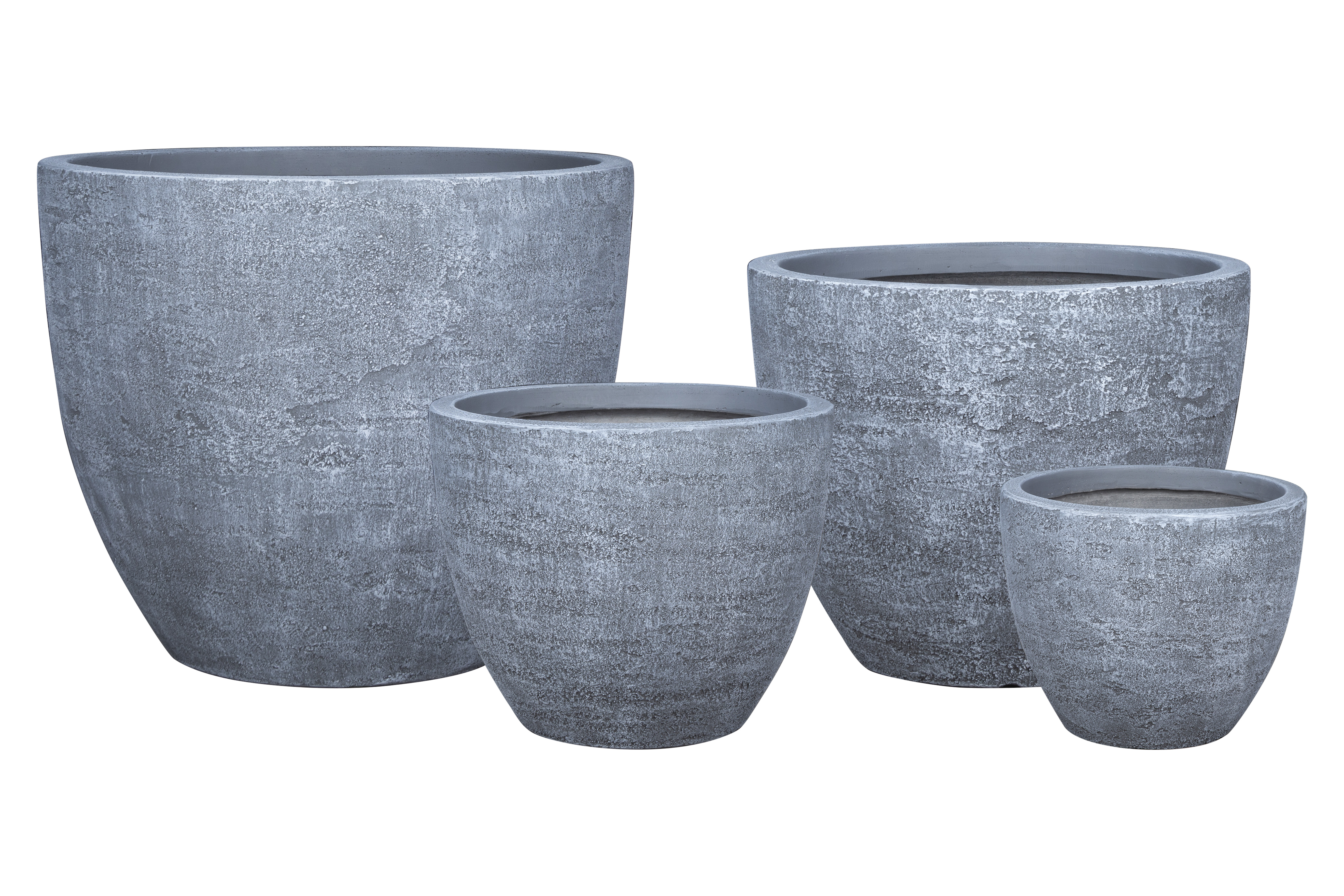 Kübel-Set,4tlg. RUSTIC GREY D55/44/37/30 H46/37/31/25